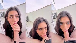 Brenda Trindade POV Deepthroat Blowjob in Balcony Video Leaked