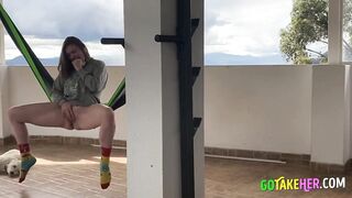 Blonde Babe Squirts in Public! Spy Cam Catches Secret Orgasm