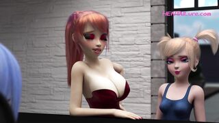 Gamer Dickgirl Gets Fucked Rough in a Wild 3D Roleplay