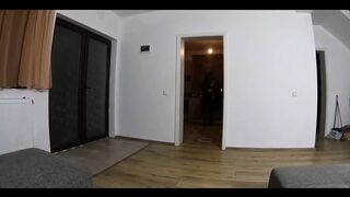 Cum Play on My New Long Black Shiny and Puffy Jacket so My Impotent Husband Can Lick