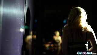 With a collar on shes pulled between milf legs to lick pussy