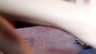 Hot Petite Babe loves riding a dildo on cam