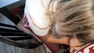 Big-Ass Latina Schoolgirl Gets Rough Creampie at Hotel