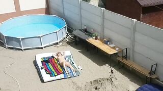 Risky Outdoor Fuck With My Blonde Mature Stepmom