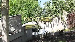 DP threesome with big boobed French goddess