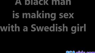 Swedish Girl tycker om interracial sex med en svart man