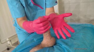 GloveMansion - Spunky Spontex rubber glovejob - Fetish Liza