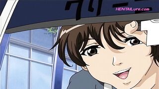 A MILF in This HENTAI Scene Gets Seduced in the Laundry Room With Erotic Lust