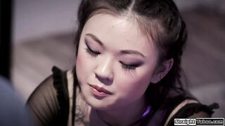 Petite asian teen getting fucked by her stepdads best friend