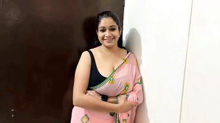 Hot Village stepmom showing xxx Ass while boobs fuck by stepson in saree