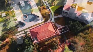 They suck tit and then scissor each other hard, banging their pussies together GGmansion