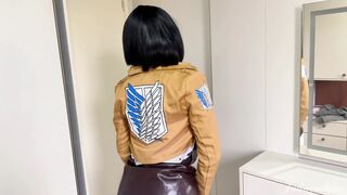 Mikasa Cosplay BJ - Dirty Talk & Cum on Tongue