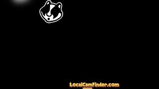 Busty Brunette's Webcam Striptease