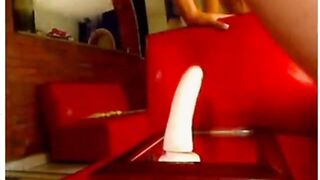 Brazilian Hottie Plays with Dildo on Webcam