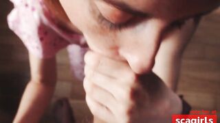 Russian MILF Gives POV Blowjob to Big Cock - Amateur Couple