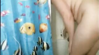 BBW Orgasms in the Shower on Cam