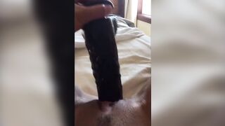 Girl's Solo Play with New Dildo - Interracial MILF Fun