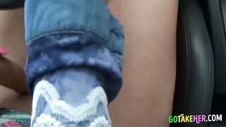 Public City Car Ride: Solo Female Orgasm with a Sex Toy