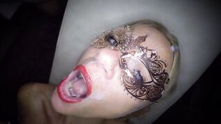 Blonde Dutch Slut Covered in Cum from Big Cock