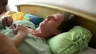 Horny Old Granny Fucks Young Cock And Gets Well Sprayed