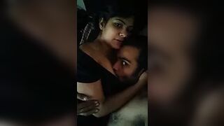 Indian Couple Kissing and Titty Licking