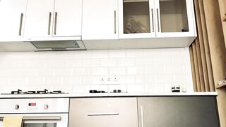 Big-tit blonde MILF babysitter handjob and BDSM fantasy