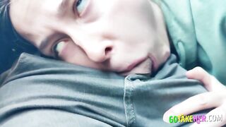 Public Bus Blowjob by a Teen Amateur Babe