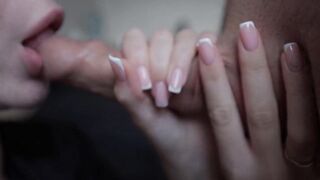 Close-Up Amateur Blowjob With Cum On Tongue