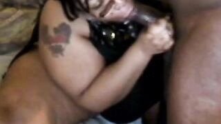 BBW Marketta Gives a Steamy Blowjob on Webcam