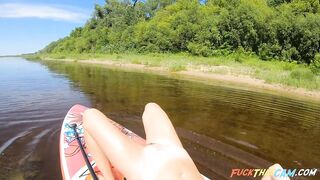 Naked Blonde Babe's Bdsm Solo On A Sap Board