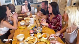 Orgy in a mountain chalet