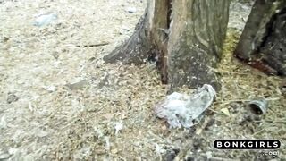 Russian Amateur Babe Has Sex in the Woods