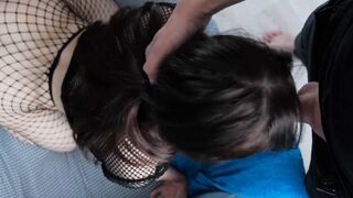 Teen Babe Takes a Big Cock Deep in Her Ass and Mouth