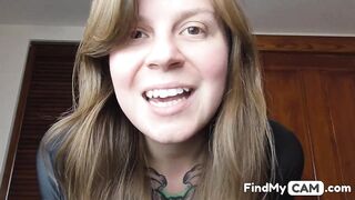 Tattooed Teen Babe Shows Off Her Winking Asshole on Webcam