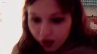 Pregnant Redhead Masturbates on Webcam