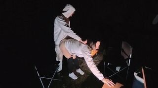 Wife Used by Big Dick Outdoors in the Forest