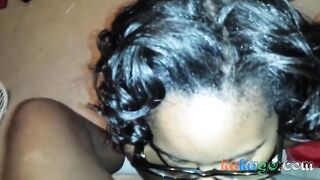 Black Girl Blows Her African Man