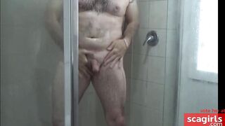 Cock Worshiper Covered in Creamy Cum