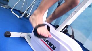 Sexy pretty lesbian seduced by a hot lesbian and fucks with a dildo