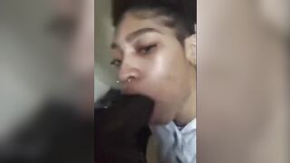 Sucking and Riding a Monster BBC - Big Black Homemade Action