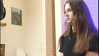 Me and my stepbrother in the bathroom at home