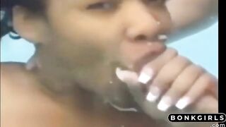 Black Beauty Blows 2 Big Cocks Underwater