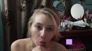 Blonde Amateur Loves Sucking Cock