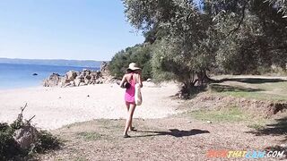 Anal Masturbation on a Nudist Beach