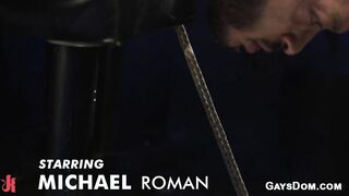 Biker dom ties and anal fucks black gay