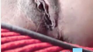 Ebony Redhead Masturbates to Orgasm on Webcam