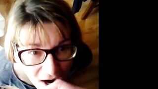 Neighbor's View - Amateur Girl Blowjob and Facial