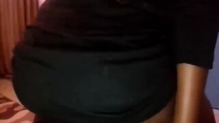 Big Black Dildo Stretches Her Out