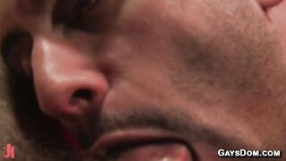 Newcomer gay is bound and suspended