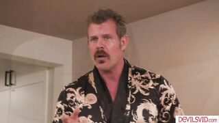 Big tit wife agrees to have threesome with husbands mistress